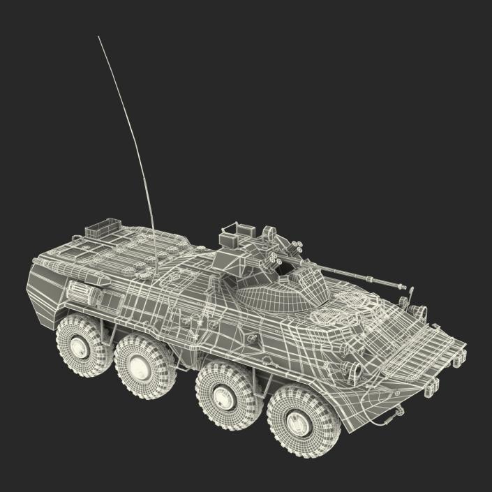 3D model Amphibious Armoured Personnel Carrier BTR 80A