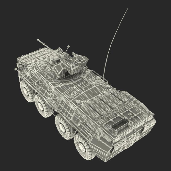 3D model Amphibious Armoured Personnel Carrier BTR 80A