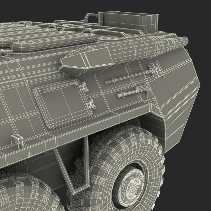 3D model Amphibious Armoured Personnel Carrier BTR 80A