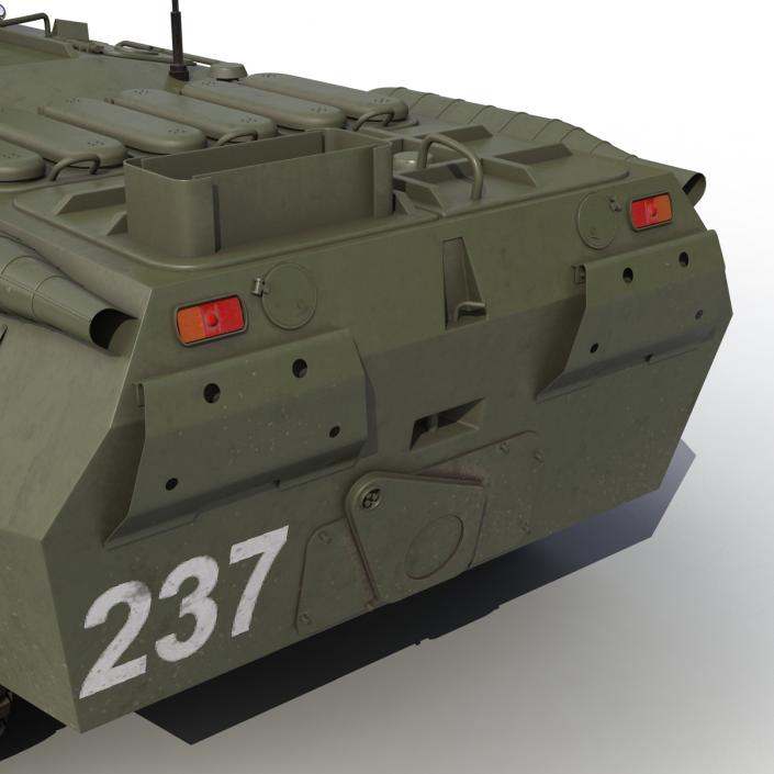 Amphibious Armoured Personnel Carrier BTR 80A Rigged 3D