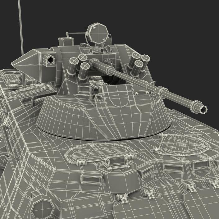 Amphibious Armoured Personnel Carrier BTR 80A Rigged 3D