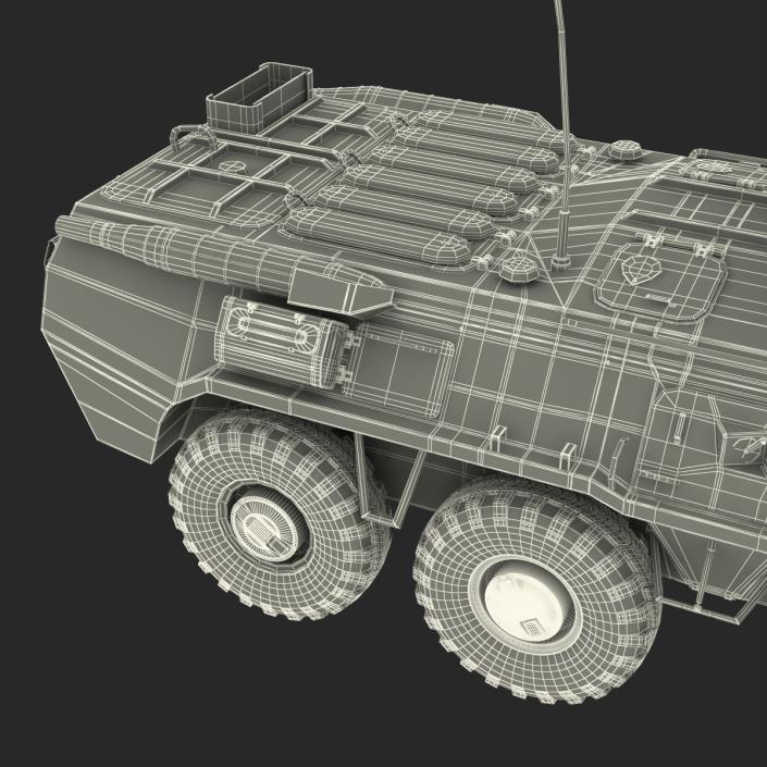 Amphibious Armoured Personnel Carrier BTR 80A Rigged 3D