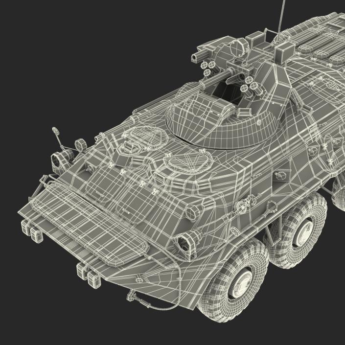 Amphibious Armoured Personnel Carrier BTR 80A Rigged 3D