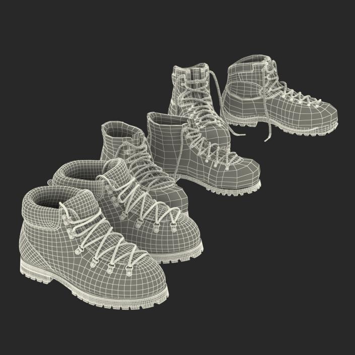 3D Hiking Boots Collection model