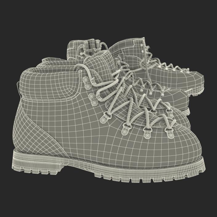 3D Hiking Boots Collection model