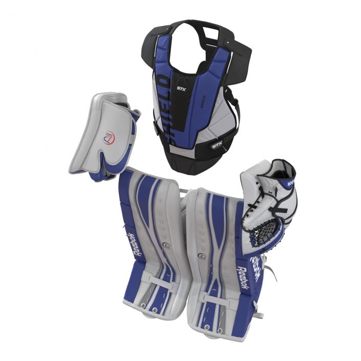 3D Hockey Goalie Protection Kit Blue model