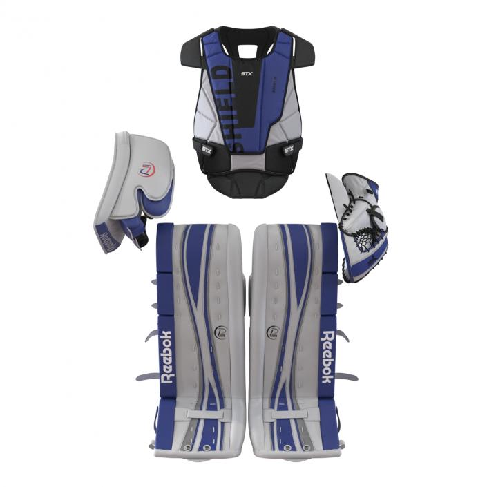 3D Hockey Goalie Protection Kit Blue model