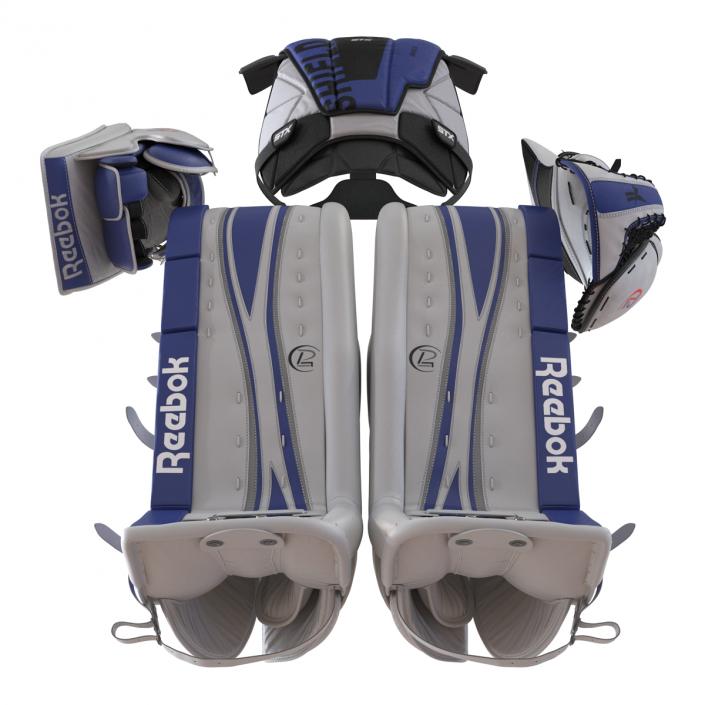 3D Hockey Goalie Protection Kit Blue model