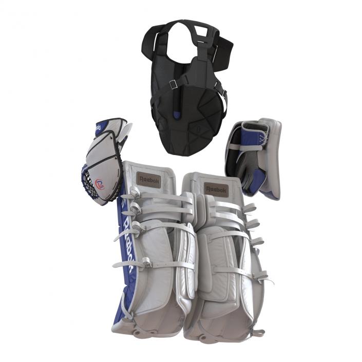 3D Hockey Goalie Protection Kit Blue model