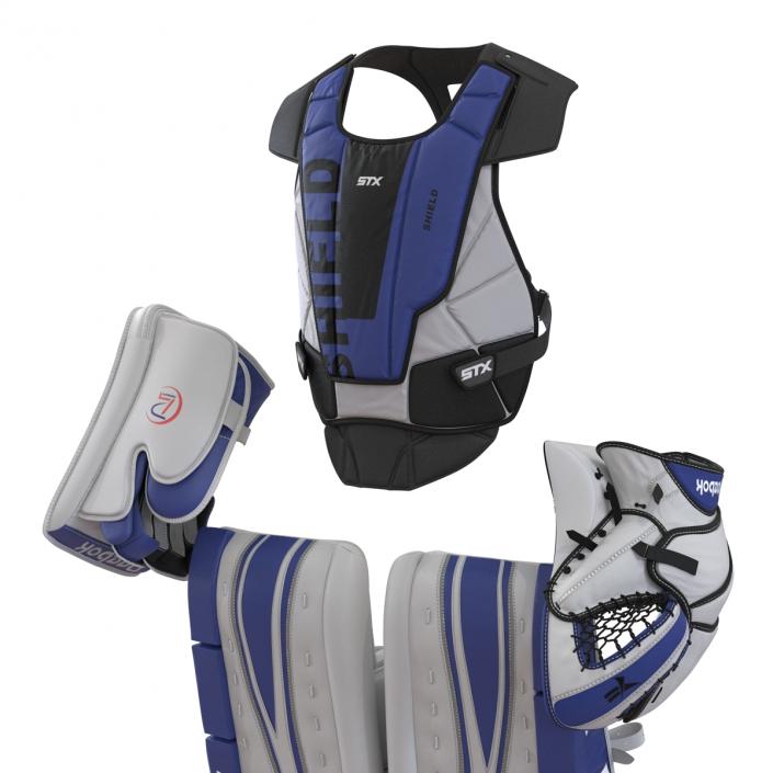 3D Hockey Goalie Protection Kit Blue model