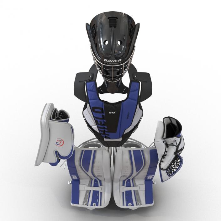 3D model Hockey Goalie Protection Kit Blue 3