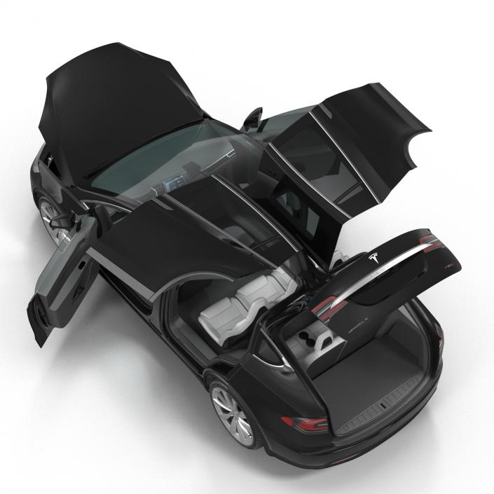 Tesla Model X Simple Interior 3D model