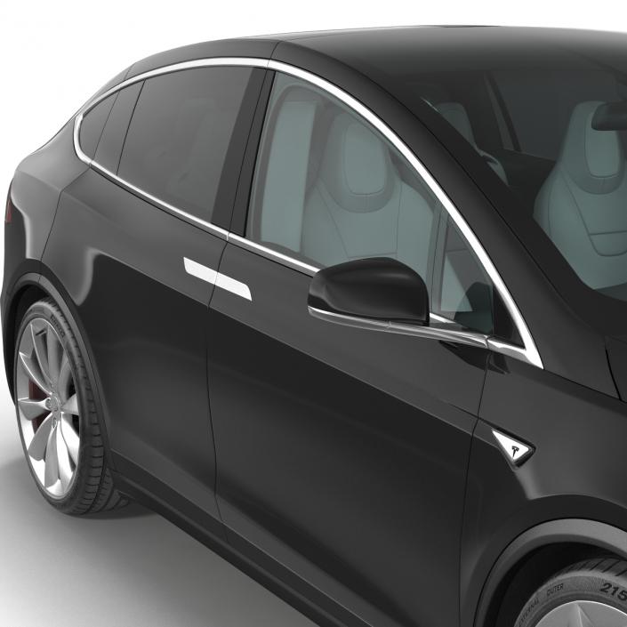 Tesla Model X Simple Interior 3D model