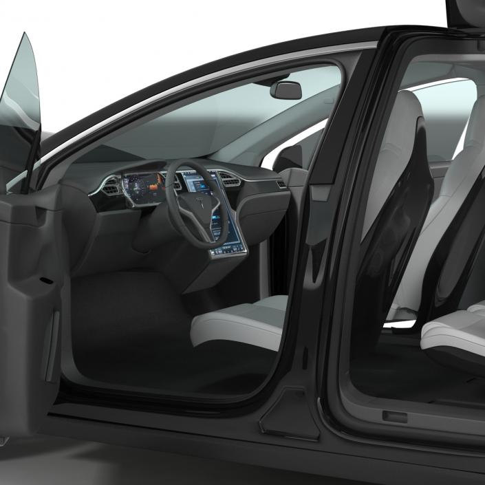 Tesla Model X Simple Interior 3D model