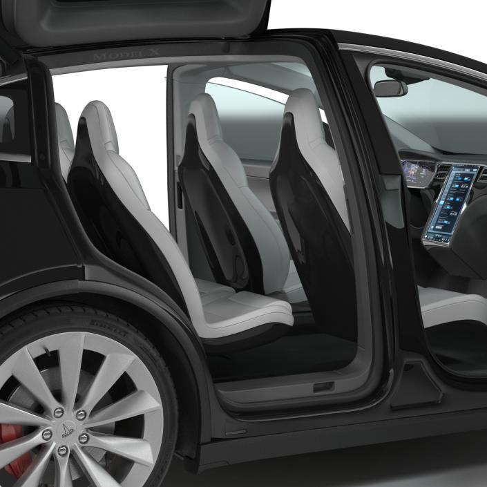 Tesla Model X Simple Interior 3D model