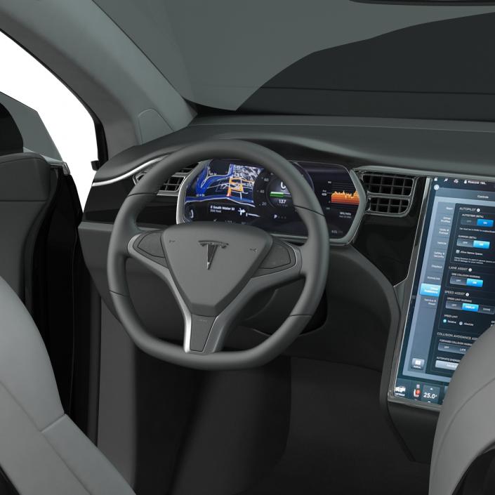 Tesla Model X Simple Interior 3D model