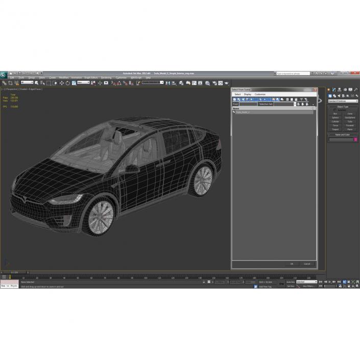 Tesla Model X Simple Interior 3D model