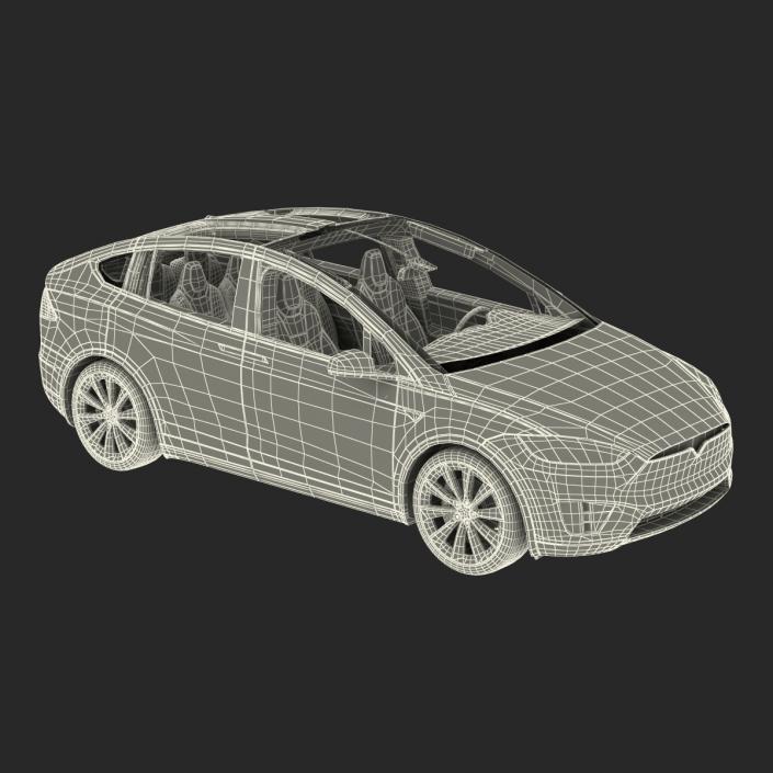 Tesla Model X Simple Interior 3D model