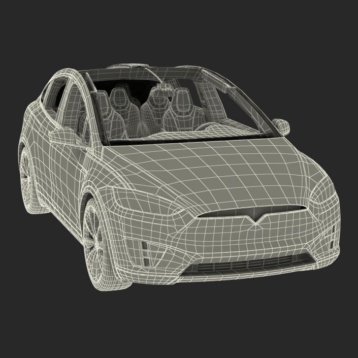 Tesla Model X Simple Interior 3D model