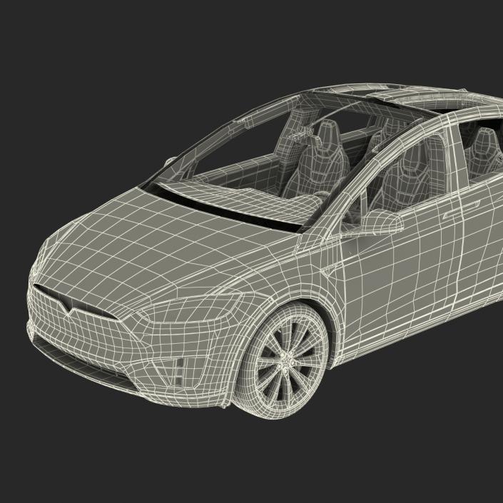 Tesla Model X Simple Interior 3D model