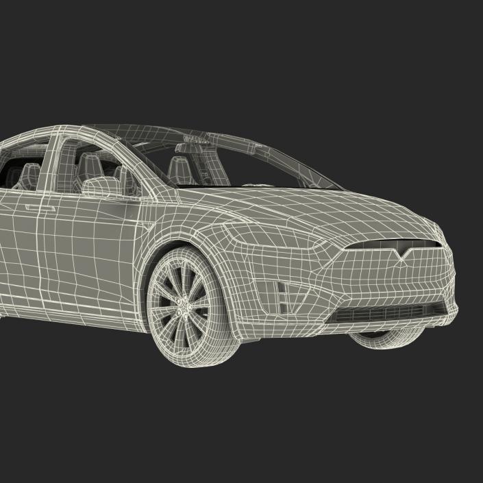 Tesla Model X Simple Interior 3D model