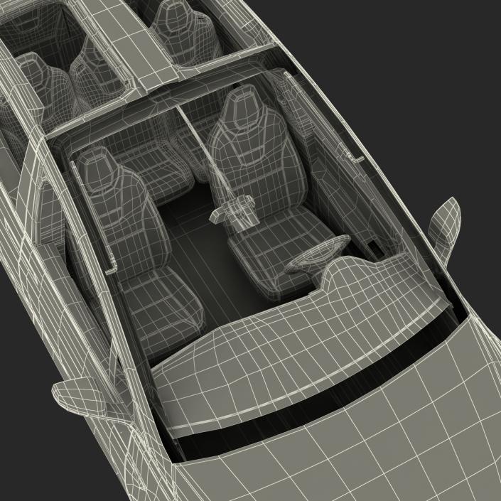 Tesla Model X Simple Interior 3D model