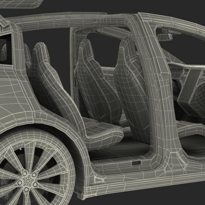 Tesla Model X Simple Interior 3D model