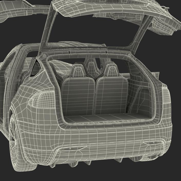 Tesla Model X Simple Interior 3D model