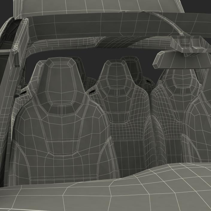 Tesla Model X Simple Interior 3D model