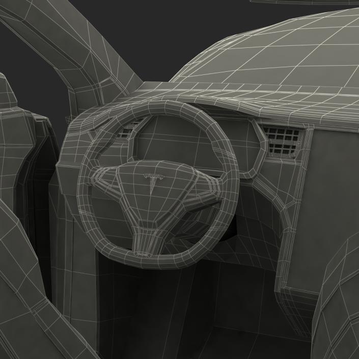 Tesla Model X Simple Interior 3D model