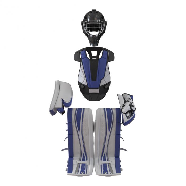 3D Hockey Goalie Protection Kit Generic Blue 2 model