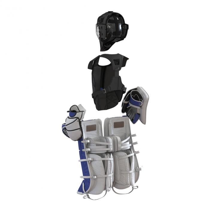 3D Hockey Goalie Protection Kit Generic Blue 2 model