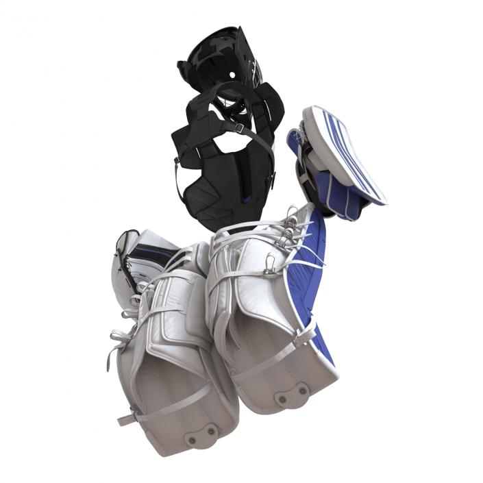 3D Hockey Goalie Protection Kit Generic Blue 2 model