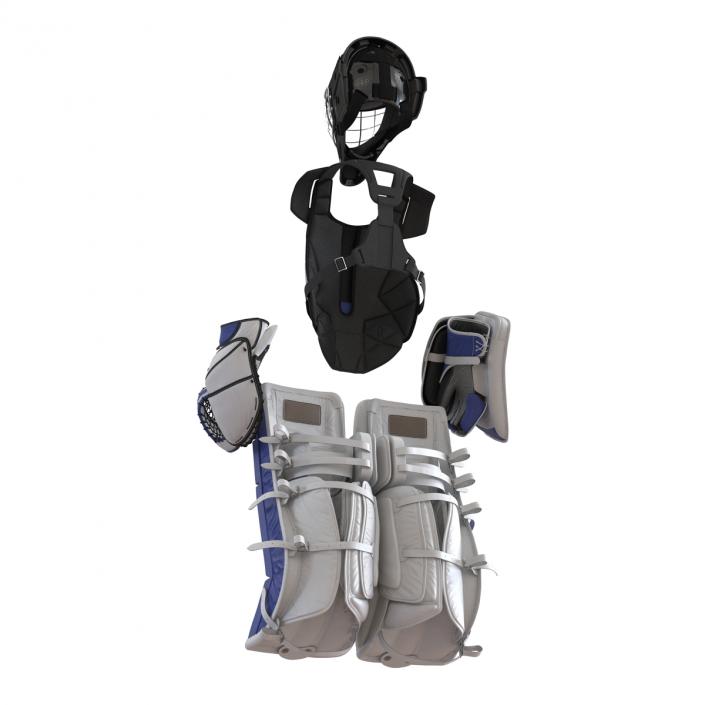 3D Hockey Goalie Protection Kit Generic Blue 2 model