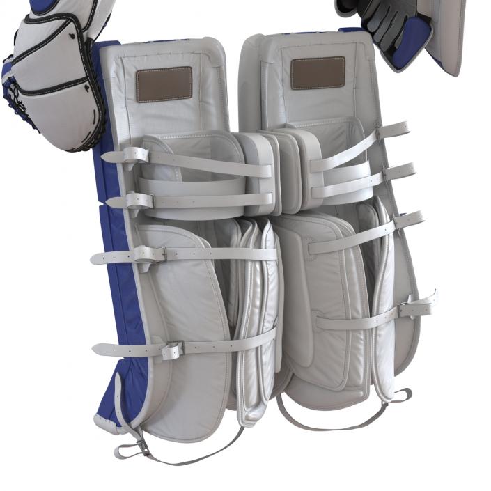 3D Hockey Goalie Protection Kit Generic Blue 2 model