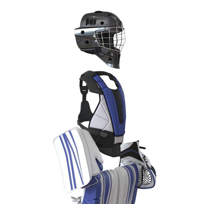 3D Hockey Goalie Protection Kit Generic Blue 2 model