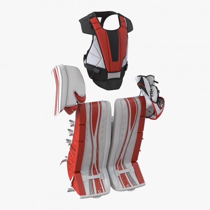 3D model Hockey Goalie Protection Kit Generic Red