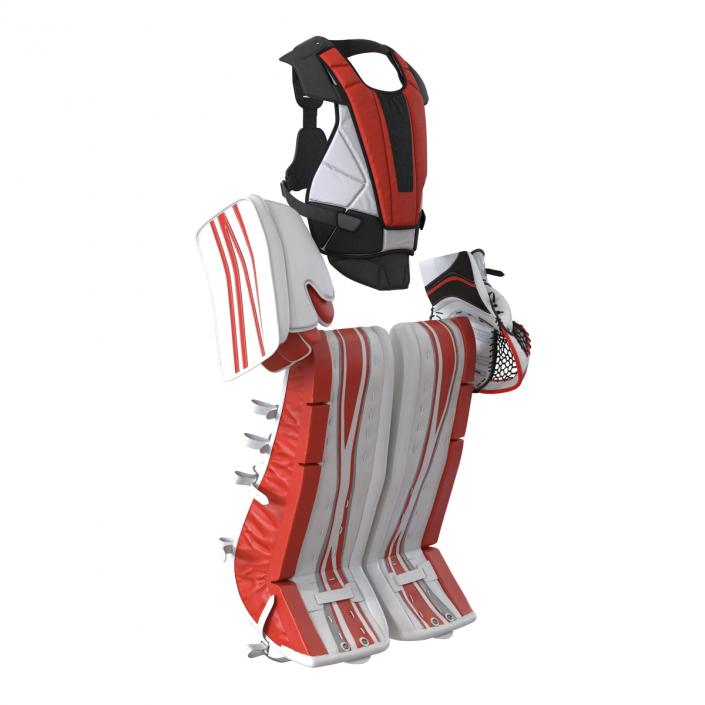 3D model Hockey Goalie Protection Kit Generic Red