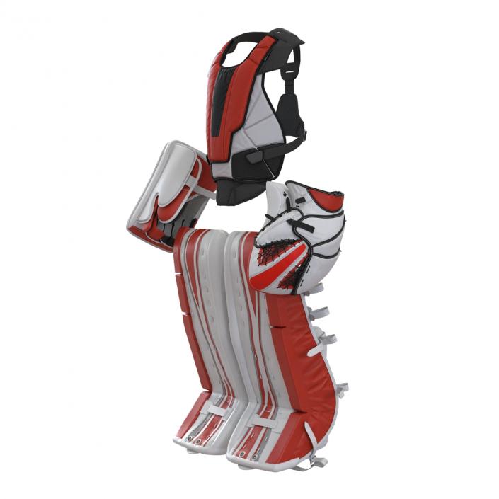 3D model Hockey Goalie Protection Kit Generic Red