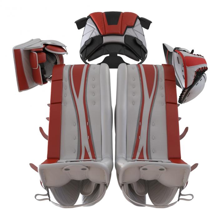 3D model Hockey Goalie Protection Kit Generic Red