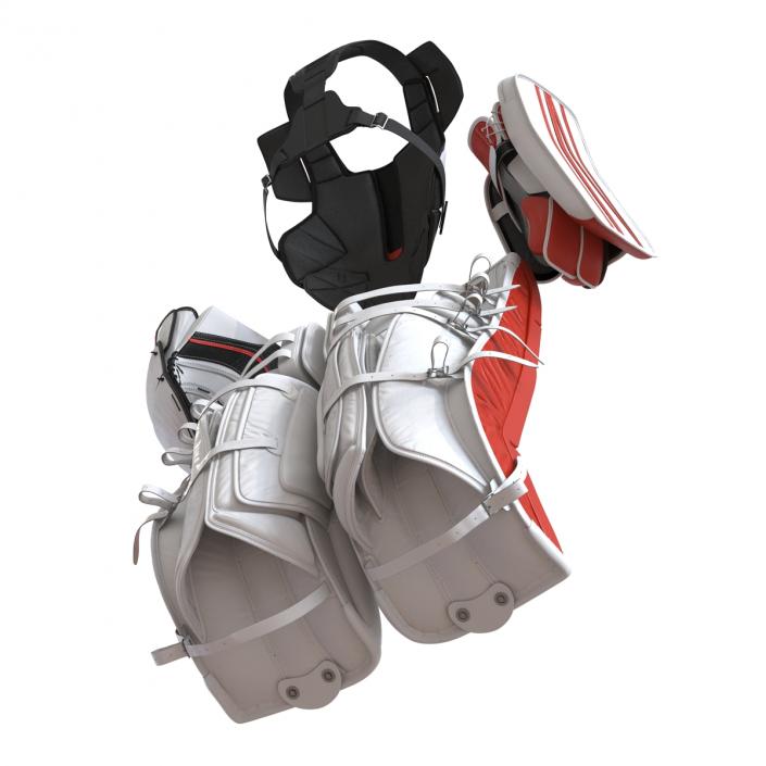 3D model Hockey Goalie Protection Kit Generic Red