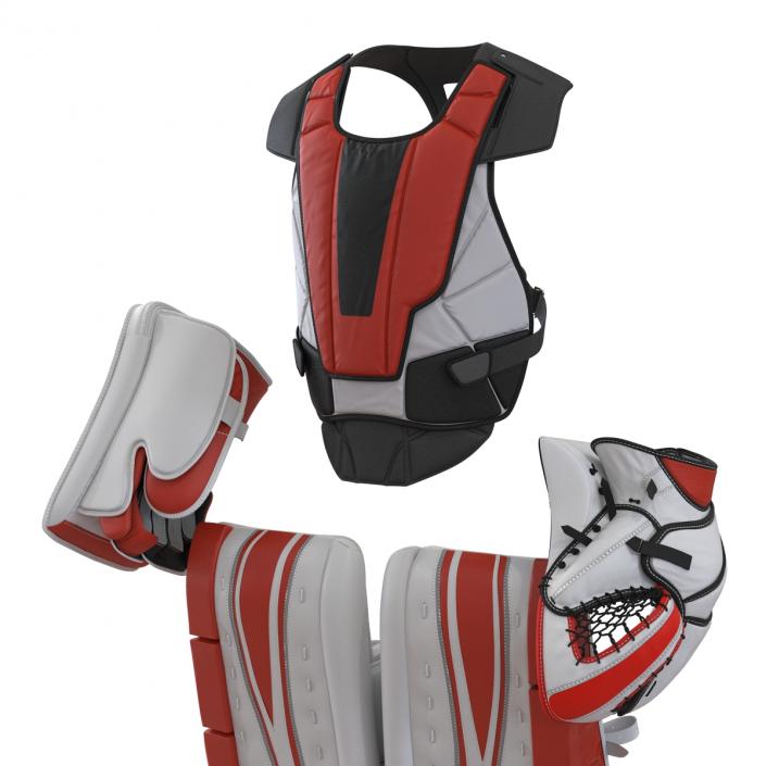 3D model Hockey Goalie Protection Kit Generic Red