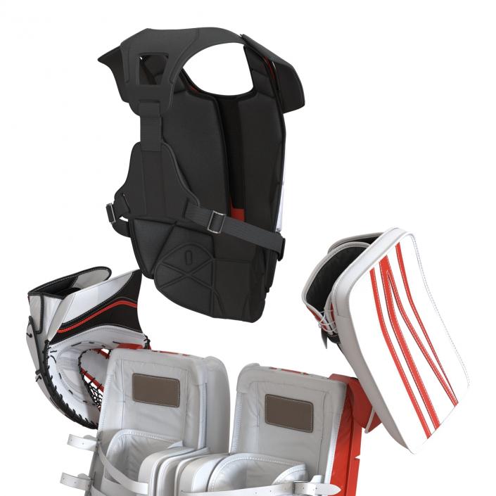 3D model Hockey Goalie Protection Kit Generic Red