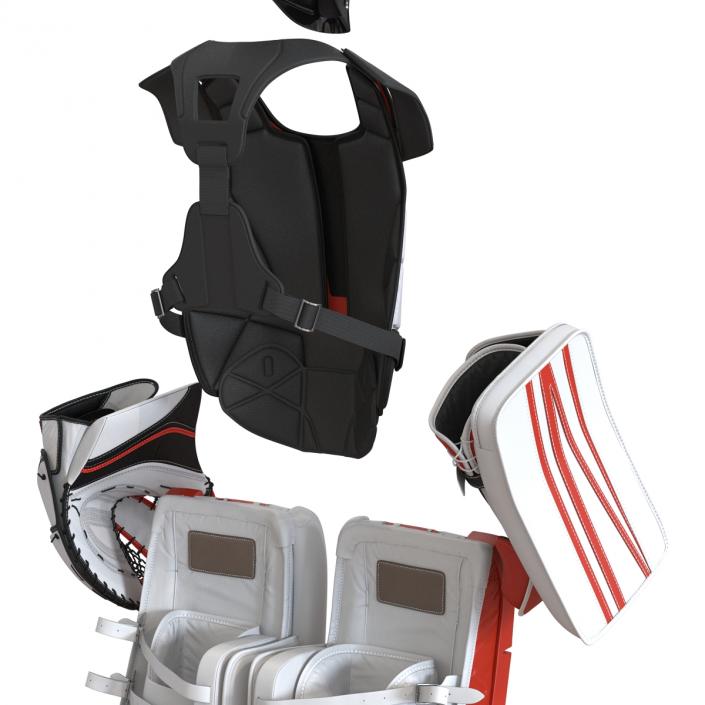 Hockey Goalie Protection Kit Generic Red 2 3D