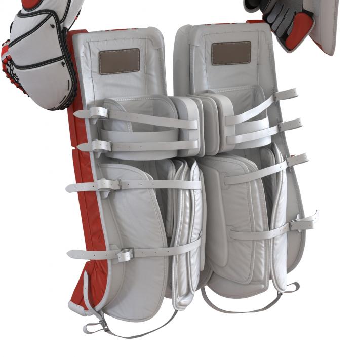 Hockey Goalie Protection Kit Generic Red 2 3D