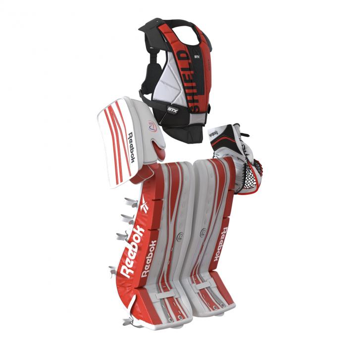 Hockey Goalie Protection Kit Red 3D