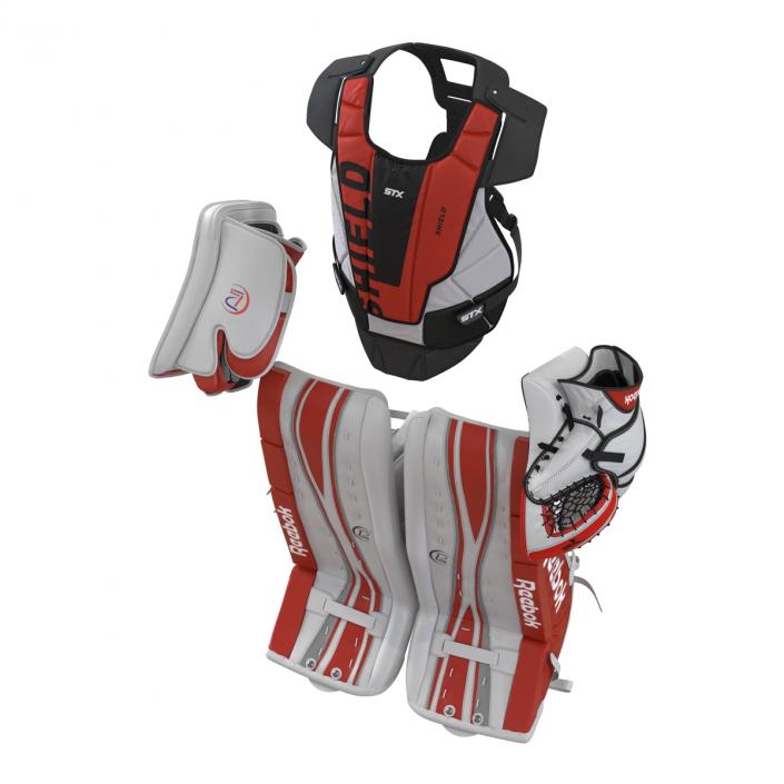 Hockey Goalie Protection Kit Red 3D