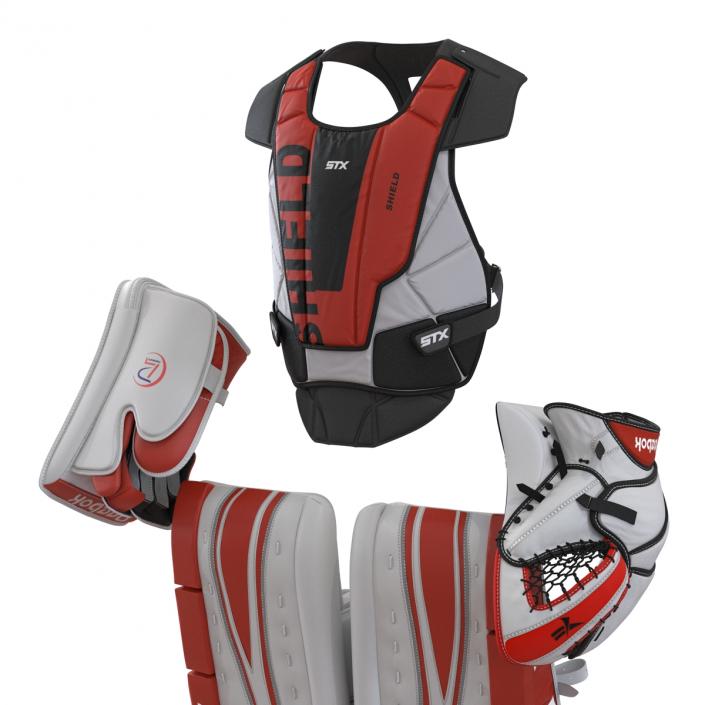 Hockey Goalie Protection Kit Red 3D