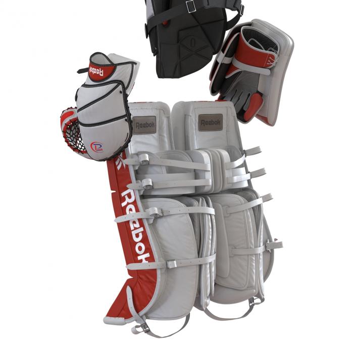 Hockey Goalie Protection Kit Red 2 3D model