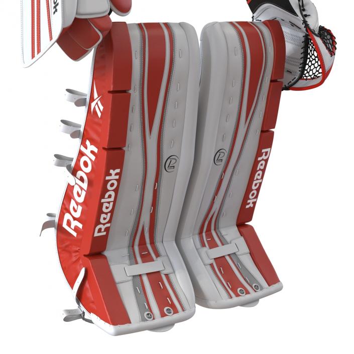 Hockey Goalie Protection Kit Red 2 3D model